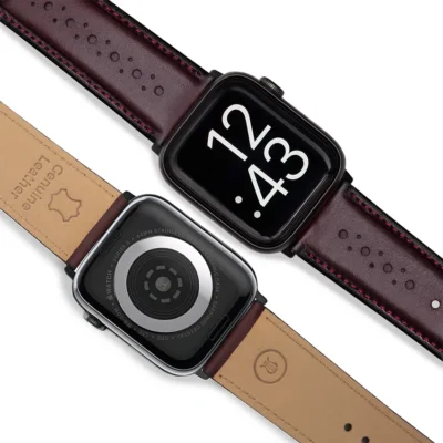 Leather Slim Strap Walter vintage dark brown - Image 5