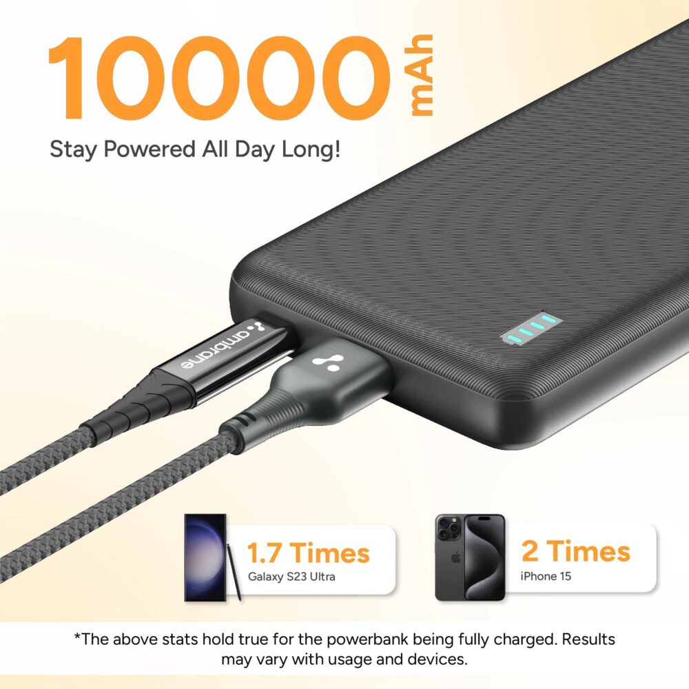AMBRANE xtreme 10k Powerbank 25w 1 year garranty - Image 3