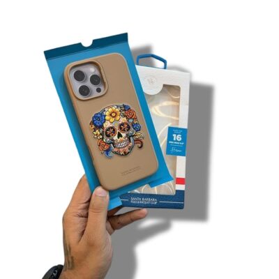 Santa herim skull face Embriodry 100% genuine - 16 pro max, desert