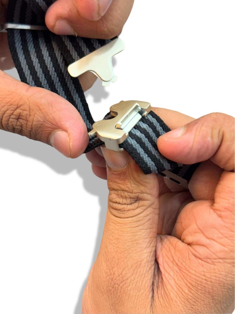 DENIM lock metal strap fabric - Image 3