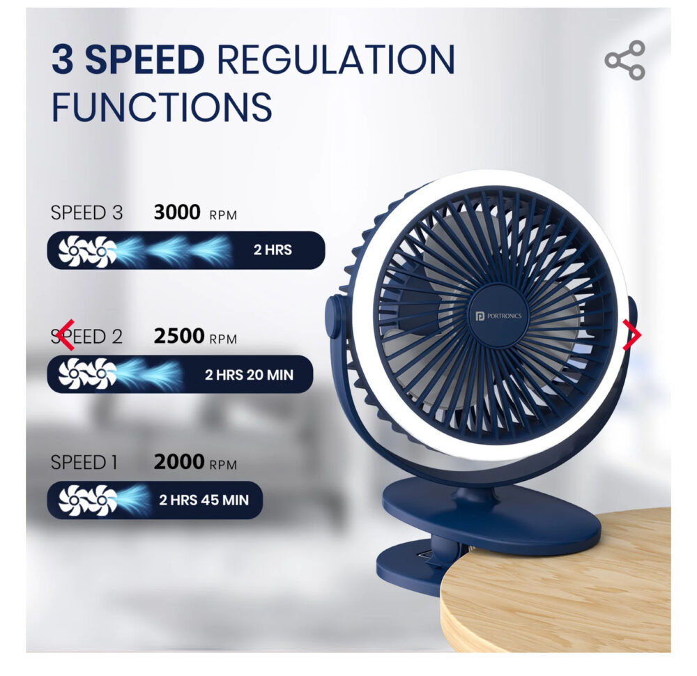 Portronics clipcool fan portable - 1 year replacement - Image 3